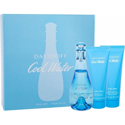 Davidoff Cool Water Game woman EDT 100 ml + tělové mléko 75 ml + sprchový gel 75 ml dárková sada