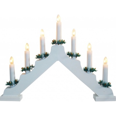 Elektrický svícen vánoční, napájení: síťové, 7 svíček, bílý 791903 – Hledejceny.cz