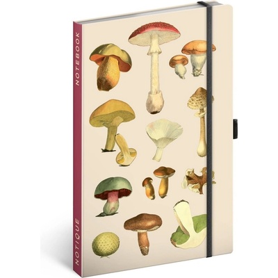 Kateřina Winterová Notes Houby linkovaný 13 x 21 cm – Zboží Živě