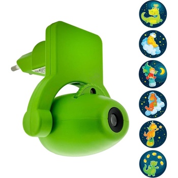 Baterie Centrum Led Детска нощна лампа с проектор led/0, 5w/230v зелен (bc0634)