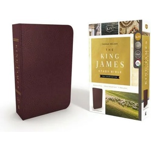 KJV, The King James Study Bible, Bonded Leather, Burgundy, Red Letter, Full-Color Edition | Thomas Nelson (ISBN: 9780718079796)
