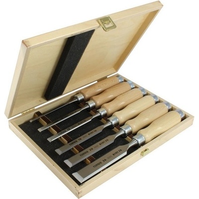 Sada plochých dlát 6ks 6-26mm Wood line profi Narex 8530 - přírodní 8530 55