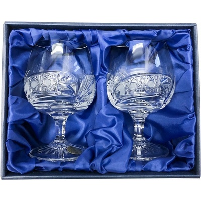 ONTE CRYSTAL Broušené skleničky na rum brandy koňak Kometa Počet sklenic 2 x 250 ml