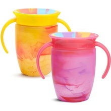 Munchkin Miracle 360° Tie Dye Cup Tropical žltý a ružový 2 ks 207 ml