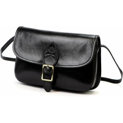 Dámska kožená crossbody kabelka čierna Florence