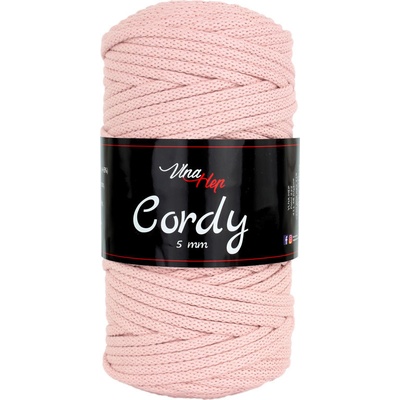 Vlna-hep Cordy 5mm - šňůra - bavlna Cordy 5mm: 8424 Pudrová