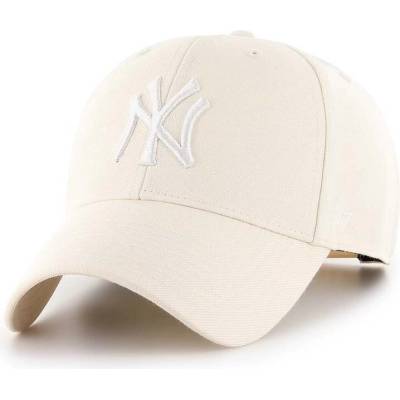 47 brand Шапка с козирка вълна 47 brand MLB New York Yankees в бежово с апликация B-MVPSP17WBP-NTC (B.MVPSP17WBP.NTC)