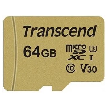 Transcend microSDXC 64GB C10/U3 TS64GUSD500S