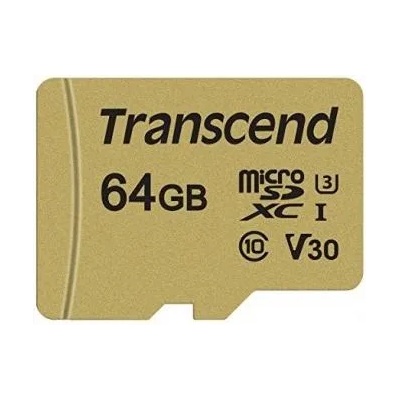 Transcend microSDXC 64GB C10/U3 TS64GUSD500S