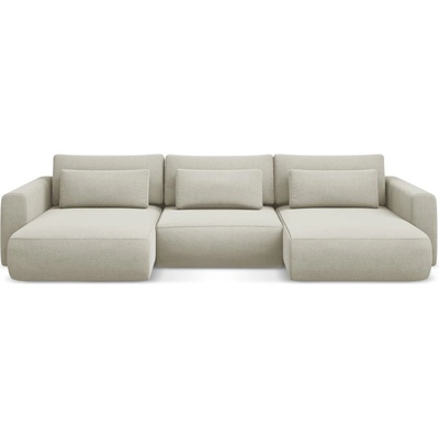makamii Бежов разтегателен ъглов диван с място за съхранение (U форма) Kapua - Makamii (KAPUA_UF_24_P1_C13)