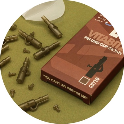 One More Cast Závesky Vitabitz Pin Lead Clips Hnedá 10 ks