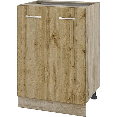 ИРИМ Долен шкаф за вграждане на мивка с две врати и рафт Сити АРДД-22 дъб сонома арвен / дъб дакота 60 см