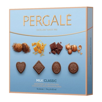 Image 1 of Pergalė PergalĖ КЛАСИК БОНБОНИ АСОРТИ С МЛЕЧЕН ШОКОЛАД 114Г