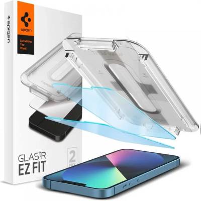 Spigen glas. tr „ez fit 2 броя iphone 13 / 13 pro antiblue (agl03389)