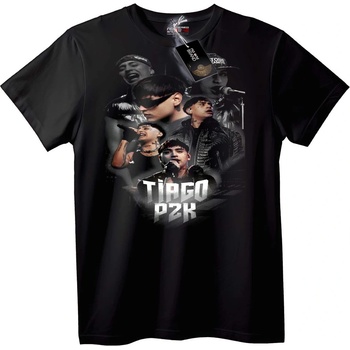NOONEBRAND Тениска Tiago P2K Музика - XS, Black