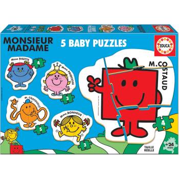 Image 1 of Educa Бебешки пъзел Educa 5 в 1 - Mr. Men (EDU19400)