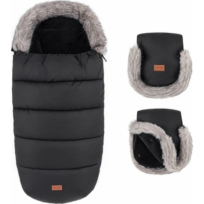 Petite&Mars Set zimný Comfy 4v1 Furry Forever Black