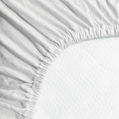 Top Textil Jersey prostěradlo Bílé 140x200