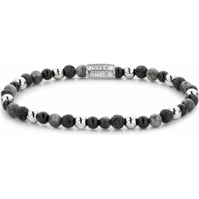 Rebel & Rose Dámský náramek Shiny Night 4 mm RR-40041-S-XS