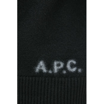 APC Вълнен пуловер A. P. C. Pull Edward мъжки в черно WVBDJ. H23059 (WVBDJ.H23059)