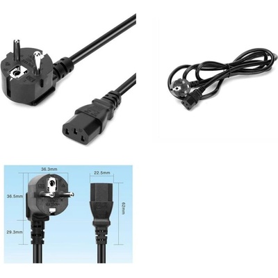 FSP Estillo Захранващ кабел, 0.75мм2, VDE тест, 1.8м, черен, булк опаковкан (EST-POWER-CABLE)