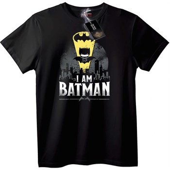 NOONEBRAND Тениска АЗ СЪМ BATMAN - S, White