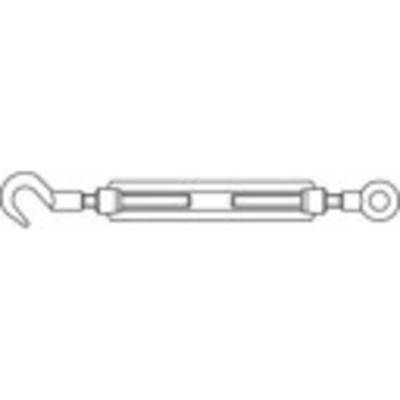 TOOLCRAFT 136607 napínač hák-os M16 ocel glavanizované zinkom DIN 1480 1 ks