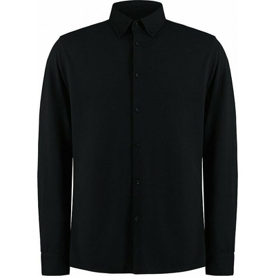 Kustom Kit pánská košile s dlouhými rukávy Tailored Fit černá