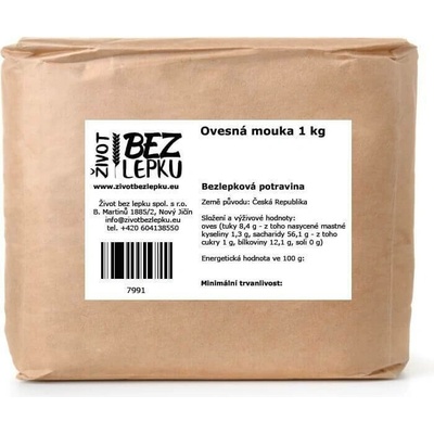 Život bez lepku Ovesná mouka polohrubá 1 kg
