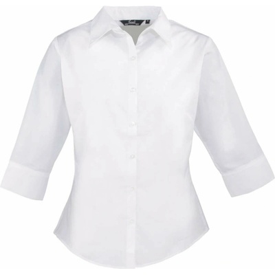 Premier dámská popelínová košile s 3/4 rukávem Blouse bílá