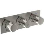 Ideal Standard Ceratherm C100 - Термостатична душ-батерия за вграждане, за 3 уреда, с корпус, Silver Storm A7664GN (A7664GN)