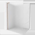 Mexen Kioto L душ кабина Walk-in 110 x 200 см, матирано, розово злато - 800-110-103-60-30 (800-110-103-60-30)