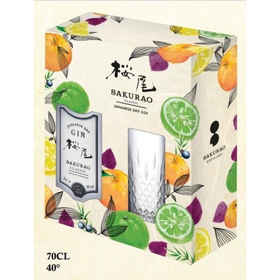 Sakurao Classic Japanese Gin 40% 0,7 l (1 sklenice)