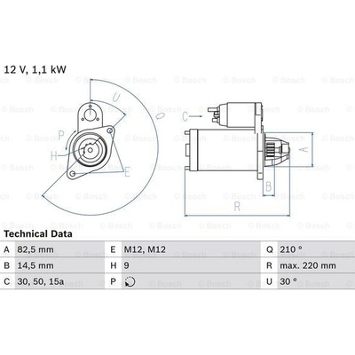 BOSCH STARTER 0 986 016 330