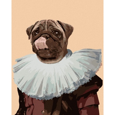 Zuty Malování podle čísel KRÁLOVSKÝ PES MOPS