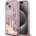 GUESS Liquid Glitter Gold Stripe Case - дизайнерски кейс с висока защита за iPhone 15 Pro Max (розов)