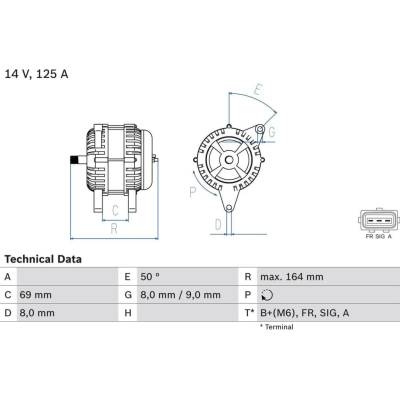 Alternátor BOSCH 0 986 049 181
