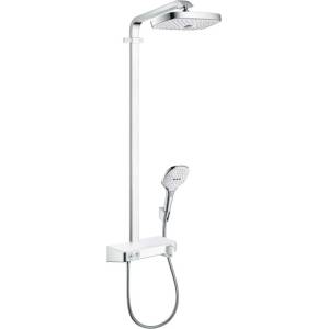 Hansgrohe Raindance Select E - Душ комплект с термостат ShowerTablet, 30 см, 2 струи, бял/хром 27126400 (27126400)