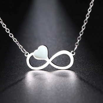 Meganflo Медальон стомана - Безкрайност Silver