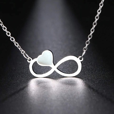 Meganflo Медальон стомана - Безкрайност Silver