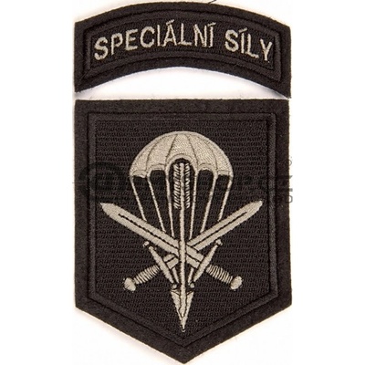 Nášivka: SPECIÁLNÍ SÍLY - hranatá | černá | šedá – Zboží Dáma