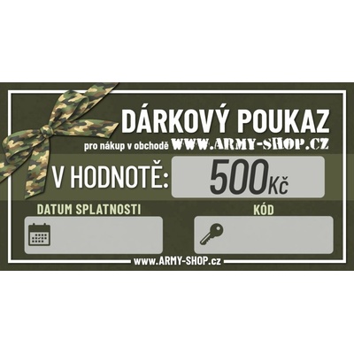 Dárkový poukaz v hodnotě 500Kč