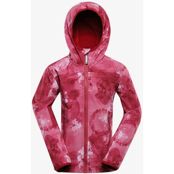 Alpine Pro Червено детско шарено софтшел яке ALPINE PRO HOORO ALPINE PRO | Cherven | Момичешки | 164/170