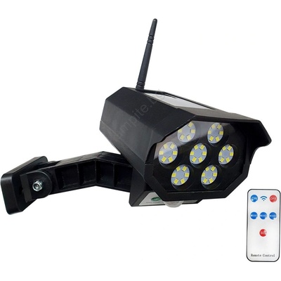 Baterie Centrum Led соларна макета камера с датчик, led/3, 7v ip44 черна + дистанционно (bc0568)