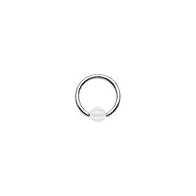 Šperky4U piercing kruh bílá K01022-1613C