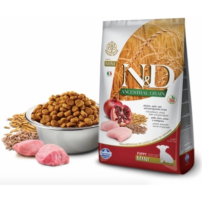 N&D Ancestral Grain Puppy Mini Chicken Spelt Oats & Pomegranate 0,8 kg