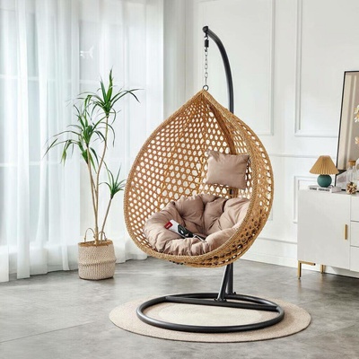 Zahradní houpací závěsné křeslo z technorattanu Francis Beige PATIO 46230