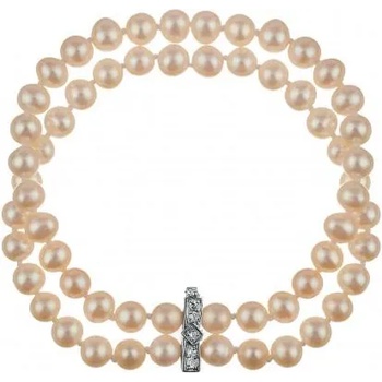 Image 1 of Swan Гривна със сладководни бели перли R018 Swan