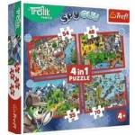 Trefl Puzzle 4w1 Podróże Treflików TREFL