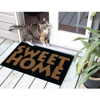 Image 1 of 60 x 40 см правоъгълна изтривалка с кокосови влакна и надпис Sweet home